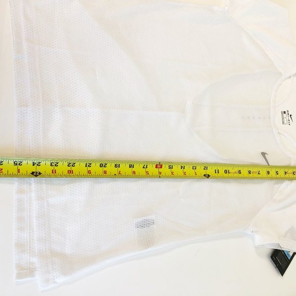 Nike White Running Open Racerback Breathe Top M - Picture 10 of 13
